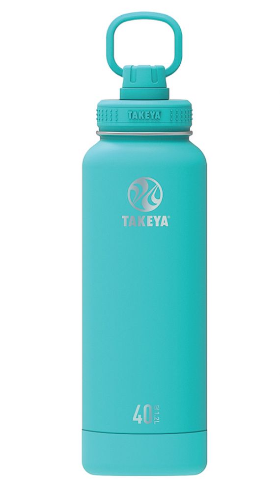 PHOTO: 40 oz. Actives Collection insulated water bottle from Takeya in teal.