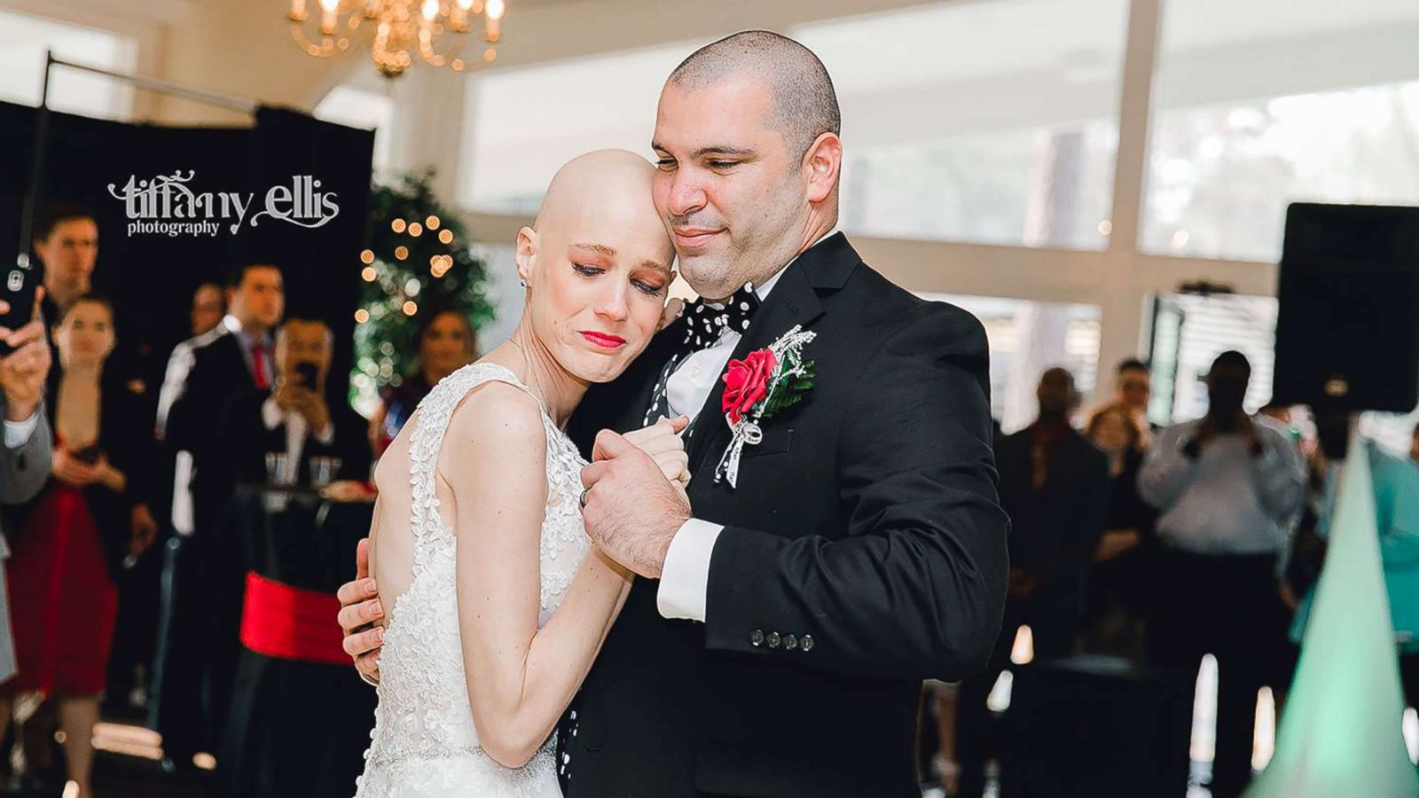 PHOTO: Newlyweds Laurin and Michael Bank enjoyed their first dance at their March 24 nuptials.