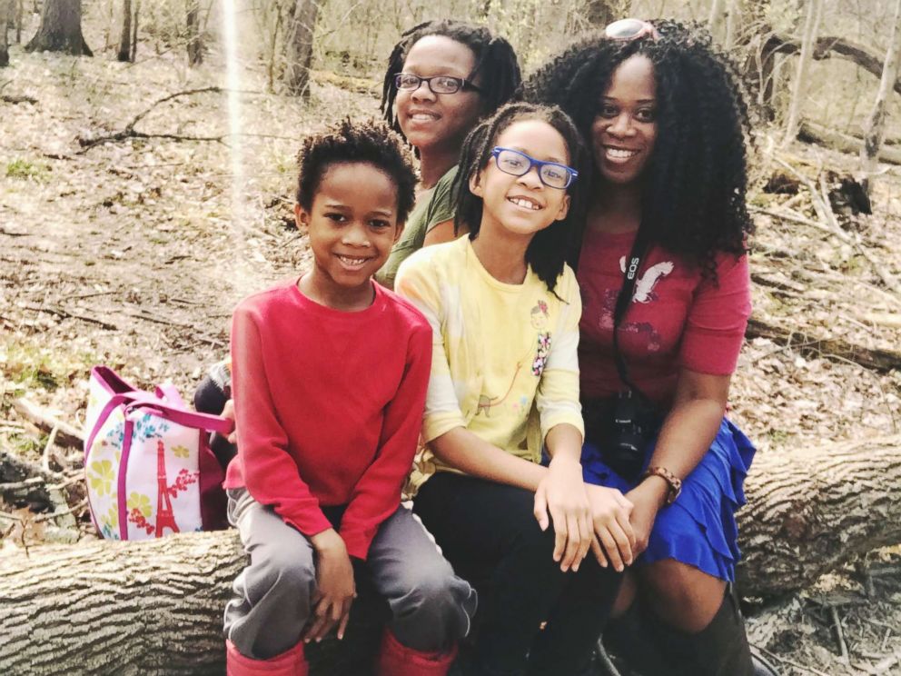 PHOTO: Darcel White poses with her children Nakiah, 12, Samuel, 7, and Ava, 10, while spending time outdoors.