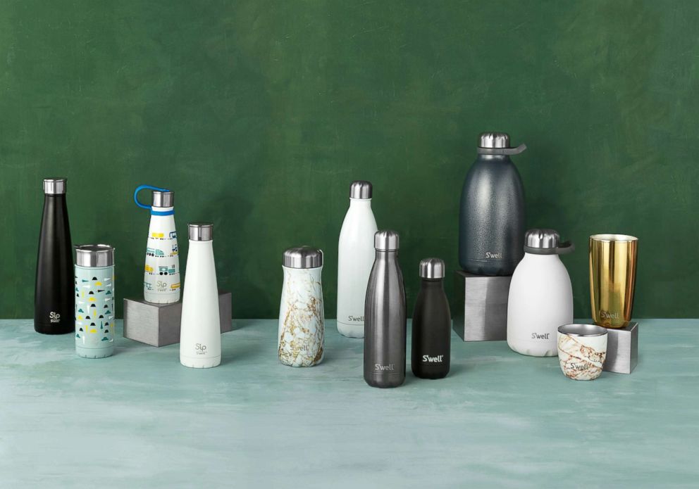 PHOTO: A variety of reusable insulated S'well bottles and S'ip by S'well products that are perfect for summer.