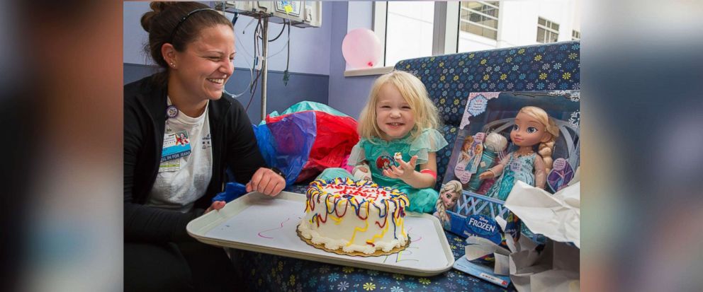 PHOTO: Willow Stine was diagnosed with leukemia on Sept. 8, 2017, just two days before her third birthday. Staff at John Hopkins All Children's Hospital in St. Petersburg, Fla., threw a birthday party for her on Sunday as Hurricane Irma hit the state. 