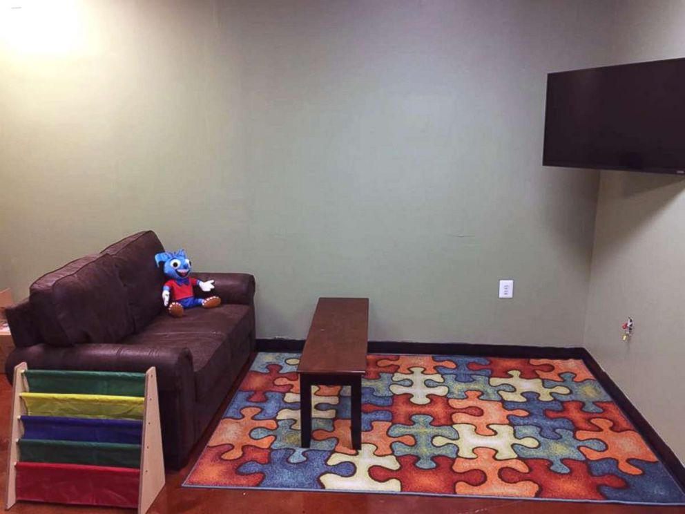PHOTO: Seen here, an undated photo of a television room located inside Puzzle Pieces, an Ohio shop featuring therapy items that children can try before they buy. 
