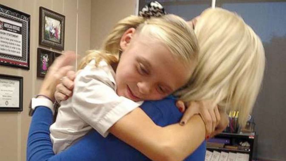 PHOTO: The reaction of Tannah Butterfield, 11, to learning that her foster parents would be adopting her was caught on camera on Oct. 2 by her school's video surveillance in South Jordan, Utah. 