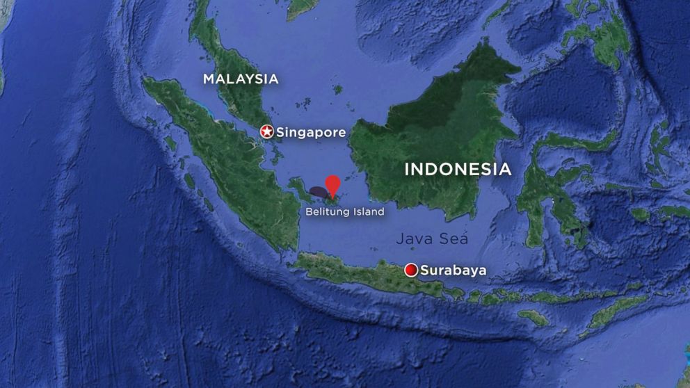 AirAsia Airbus A320-200 Belitung Island Map