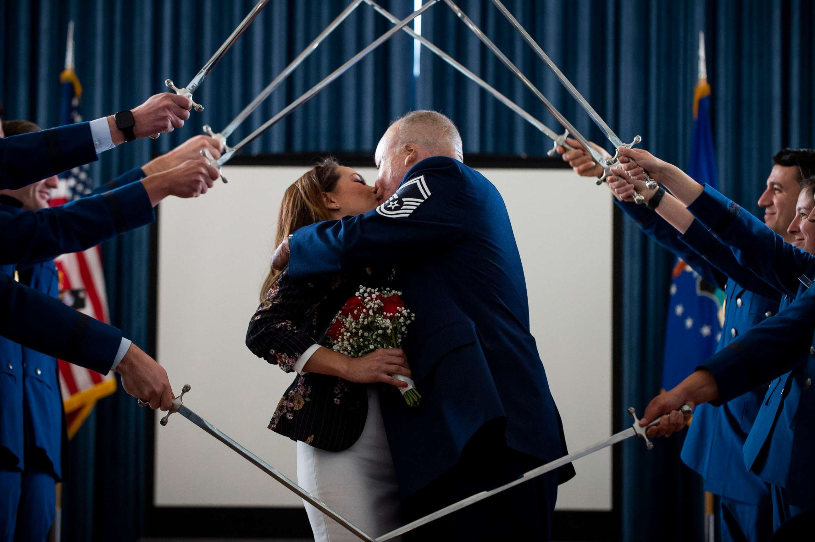 PHOTO: Israel Del Toro wedding vow renewal at Air Force retirement ceremony