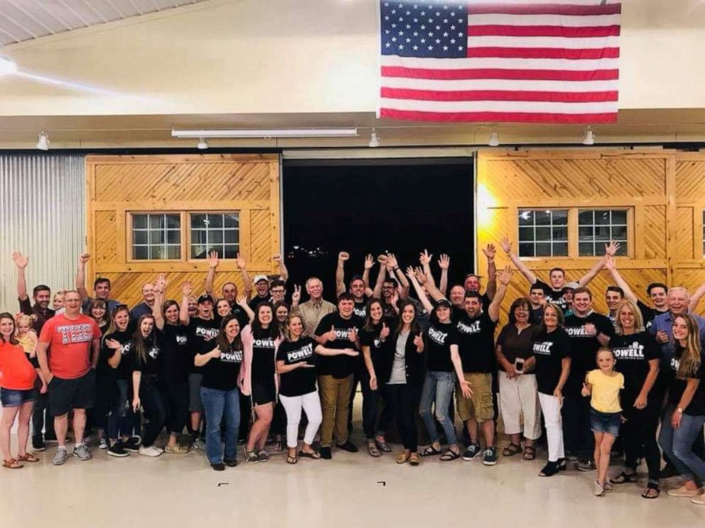 PHOTO: Jena Powell is pictured with some of her campaign team in an undated handout photo.