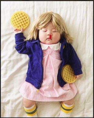 Mom Transforms Sleeping Baby With Costumes Into Famous Characters, Celebs