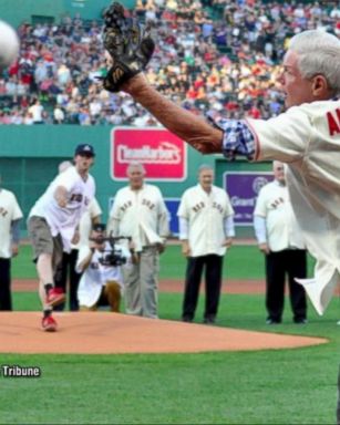 VIDEO: Red Sox fan throws an unforgettable first pitch