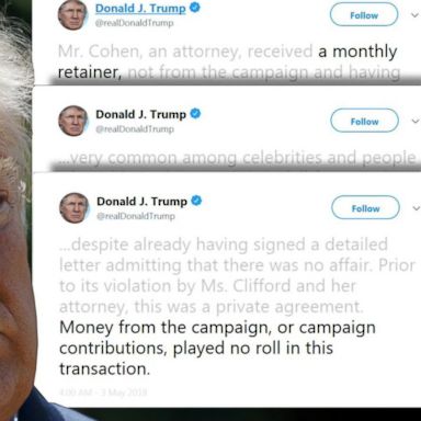 VIDEO: President Trump defends $130K reimbursement for Stormy Daniels payment