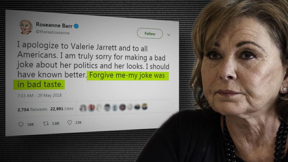 'Roseanne' canceled after Roseanne Barr's racist tweet Video ABC News