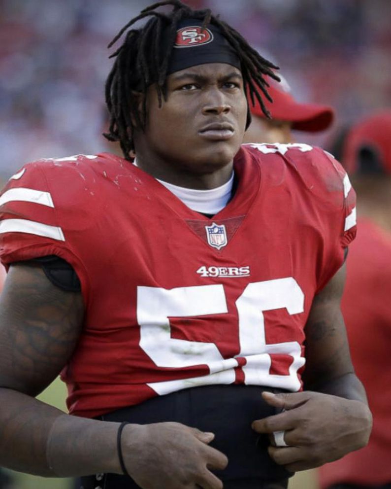 Injured Reuben Foster wears 'Savage' jersey on 49ers sideline