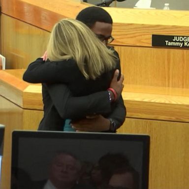 VIDEO: Botham Jean’s brother embraces ex-cop Amber Guyger, who was convicted of his murder