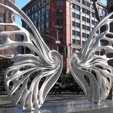 VIDEO: Sculpture dedicated to trans, gender non-conforming communities unveiled in NYC