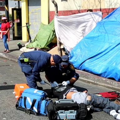 VIDEO: Inside one of the US’s busiest fire stations caring for LA’s homeless residents