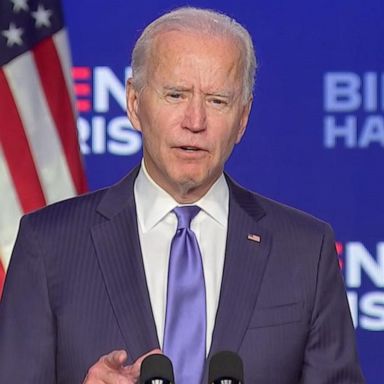 VIDEO: Biden pulls ahead in tight swing state races, urges patience