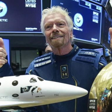 VIDEO: Richard Branson’s Virgin Galactic launches into first place in billionaire space race