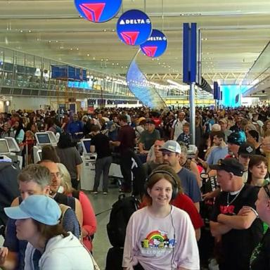 VIDEO: Delta Air Lines passengers grapple with travel chaos days after IT outage