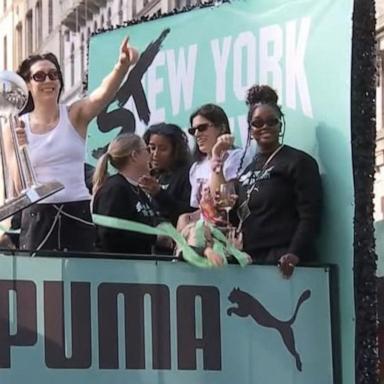 VIDEO: WNBA champs New York Liberty celebrate 1st title with a Canyon of Heroes parade