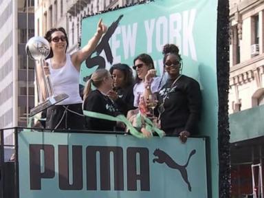 WATCH:  WNBA champs New York Liberty celebrate 1st title with a Canyon of Heroes parade