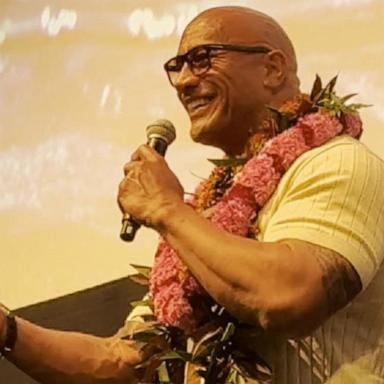 VIDEO: Dwayne 'The Rock' Johnson honors Maui wildfire survivors