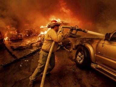 WATCH:  The heroes of Los Angeles who are battling the blaze up-close