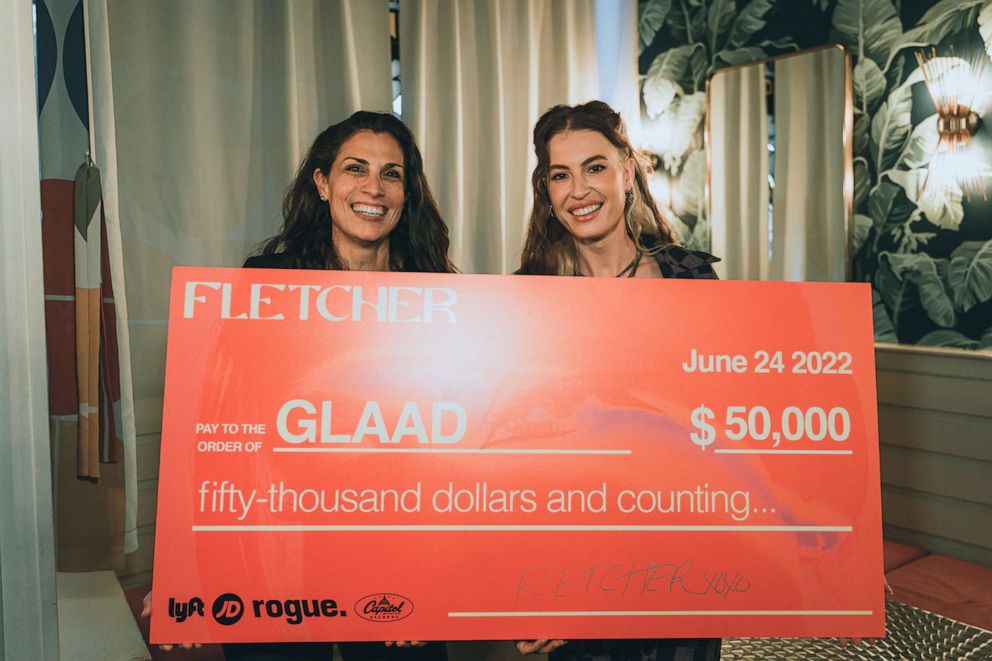 PHOTO: Singer-songwriter FLETCHER has raised over $50,000 in donations via her social channels and through partnerships with Lyft, JD Sports, and Capitol Records during her first-ever Meet Her At The Bar: Pride Month Experience.
