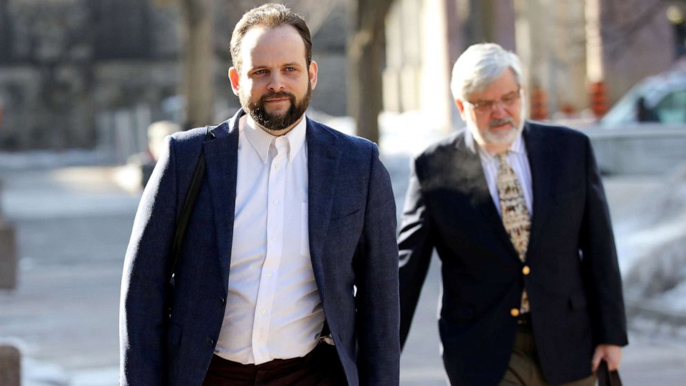 PHOTO: Former Taliban hostage Joshua Boyle, who is facing criminal charges in Canada related to incidents after his release from captivity, arrives at the courthouse in Ottawa, Ontario, Canada, March 27, 2019.