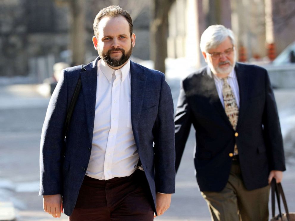 PHOTO: Former Taliban hostage Joshua Boyle, who is facing criminal charges in Canada related to incidents after his release from captivity, arrives at the courthouse in Ottawa, Ontario, Canada, March 27, 2019.