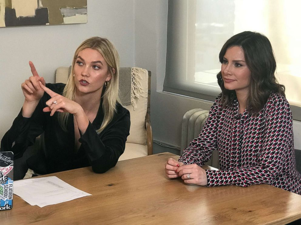 PHOTO: Karlie Kloss speaks with ABC News' Rebecca Jarvis.