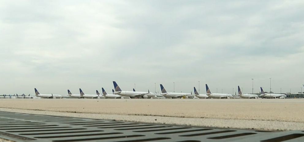 PHOTO: United has parked 70 aircraft at Dulles International Airport, one of the airline's hubs.
