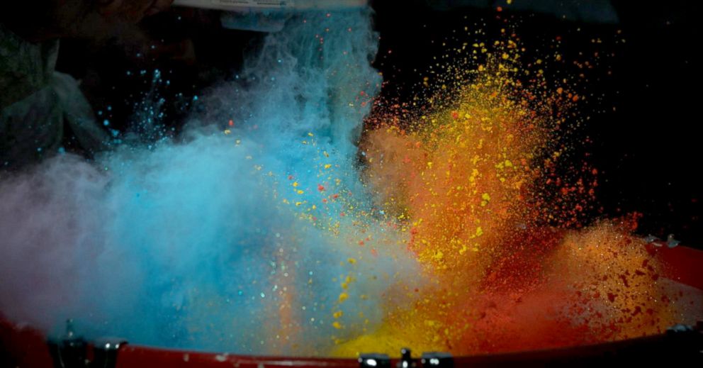 PHOTO: The Slow Mo Guys film every day objects like paint using super slow motion technology.