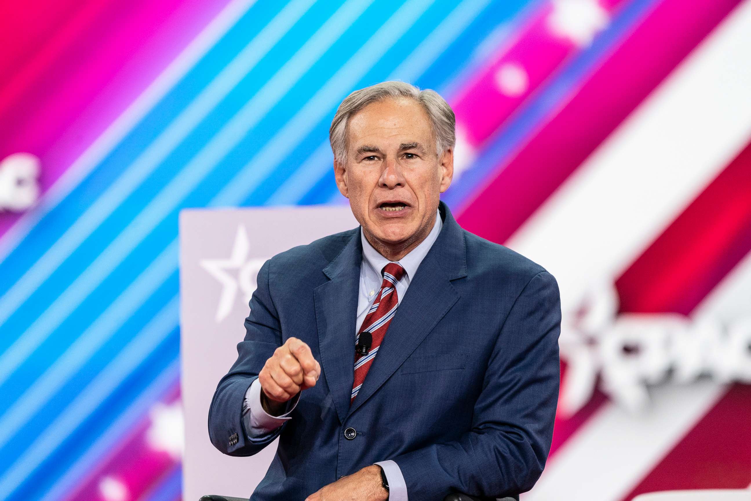 PHOTO: Texas Governor Greg Abbott speaks during CPAC Texas 2022 conference in Dallas, Texas, on Aug. 4, 2022.