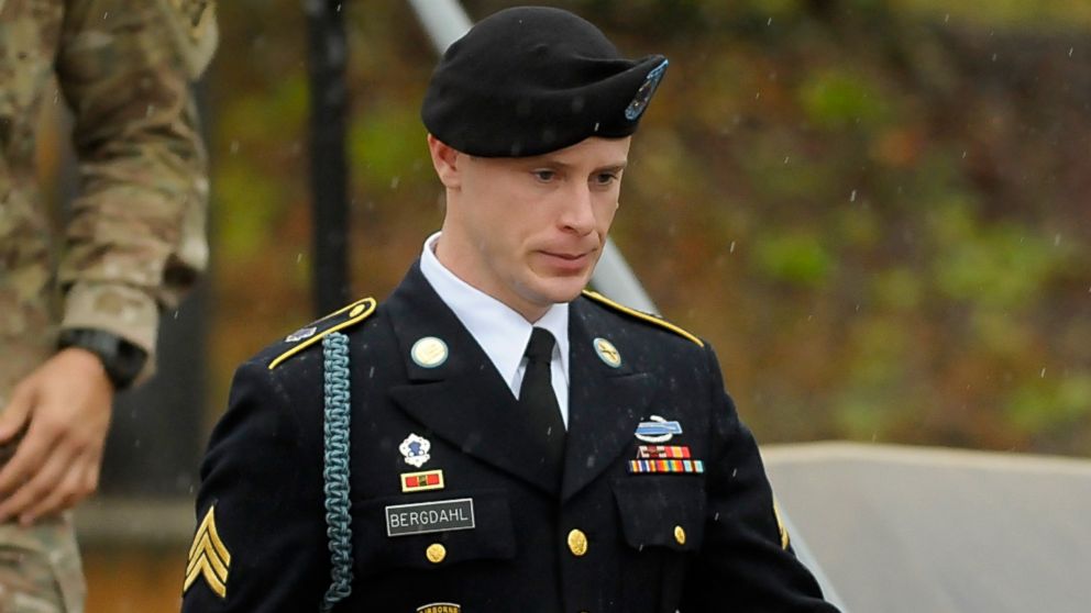 Army Sgt. Bowe Bergdahl leaves a military courthouse, Dec. 22, 2015, in Ft. Bragg, N.C.