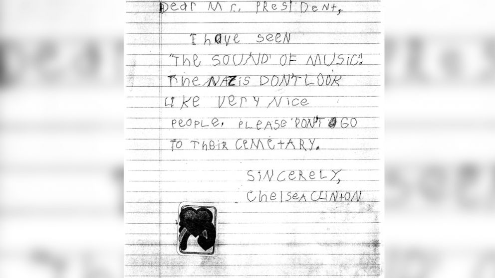 Chelsea Clinton wrote letter to President Ronald Reagan when she was 5 years old.