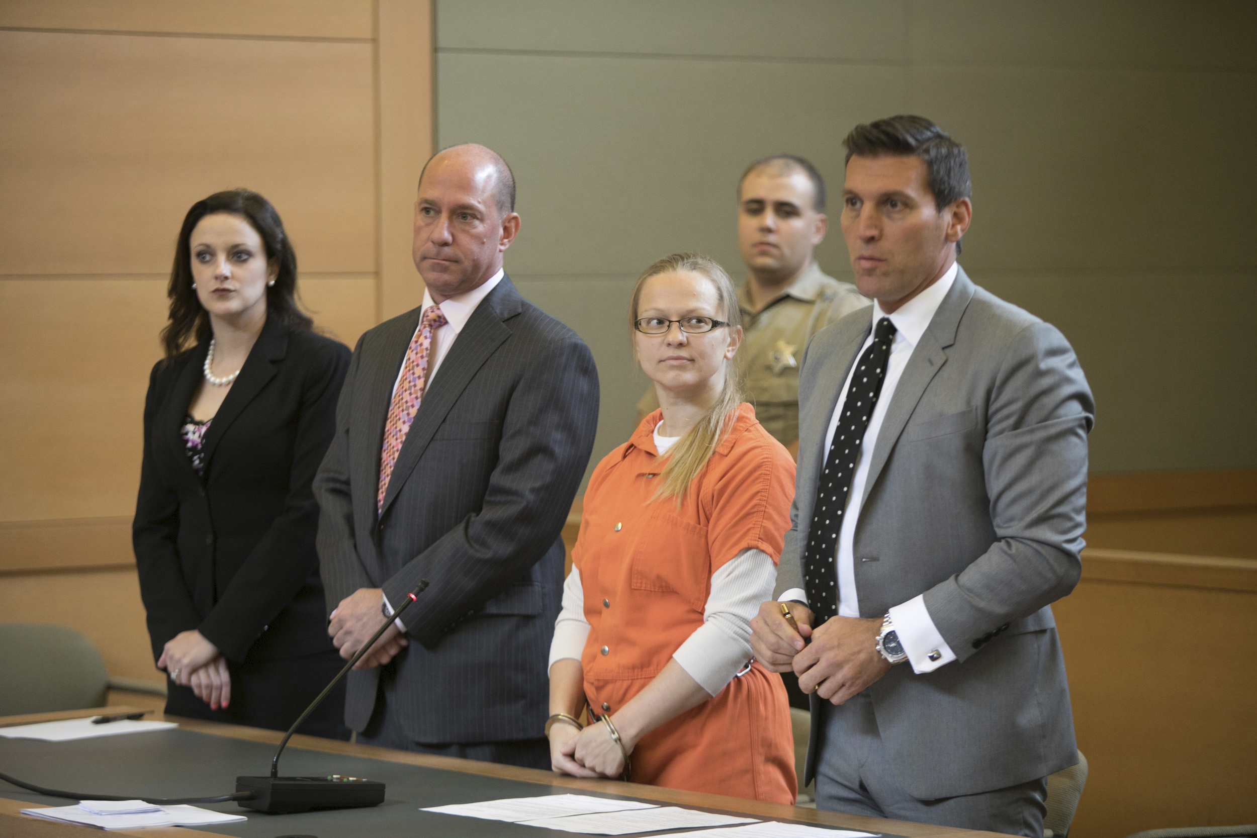 PHOTO: Angelika Graswald stands with her attorneys in Orange County court in Goshen, N.Y., July 24, 2017.