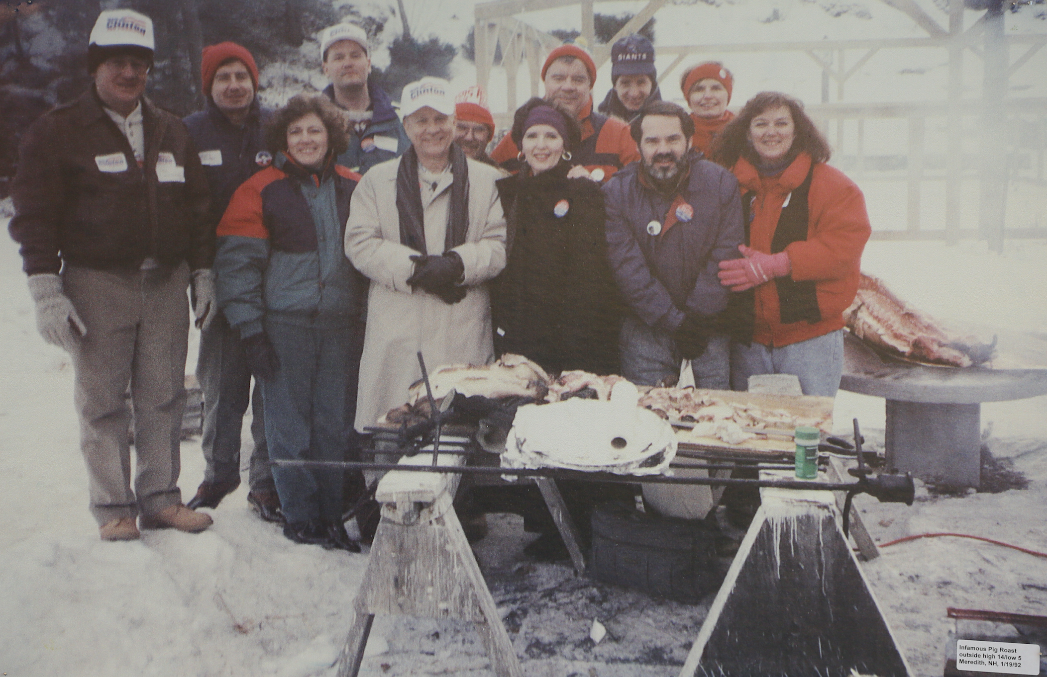 PHOTO: A group of the "Arkansas Travelers for Bill" during a campaign stop in 1992. 