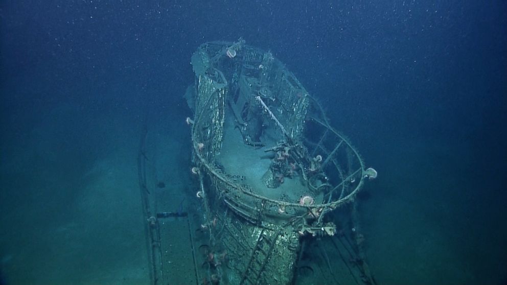 PHOTO: This image made from the "A Tale of Two Wrecks: U-166 and SS Robert E. Lee" video shows the conning tower on the U-166 U-boat which sank three ships in July, 1942.