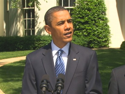 Video of President Obama talking about jobs added in April