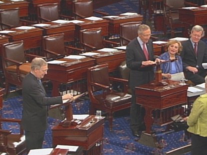 VIDEO of Reid and McConnell on the floor to talk baseball.