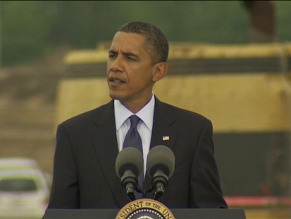 VIDEO of Obama visiting a MI battery plant breaking ground thanks to the Recovery Act