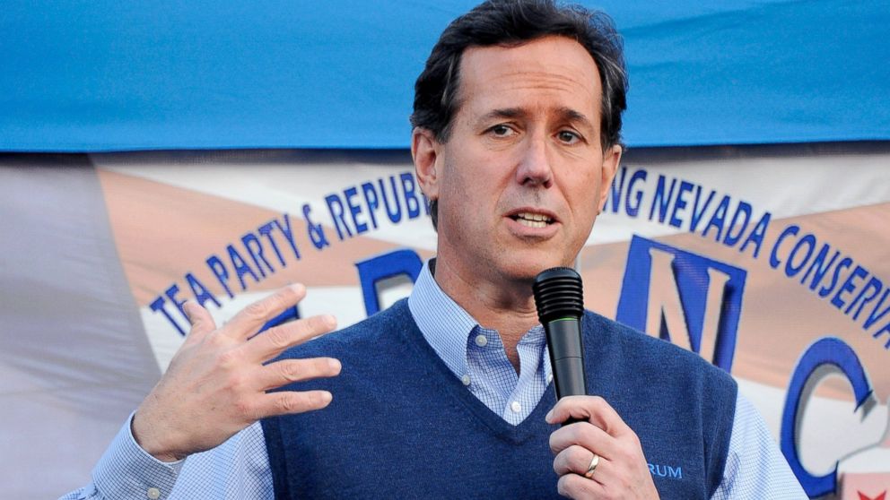 Republican presidential candidate, former U.S. Sen. Rick Santorum speaks during a town hall meeting at the Tea Party and Republicans Uniting Nevada Conservatives office Jan. 31, 2012 in Las Vegas, Nevada.