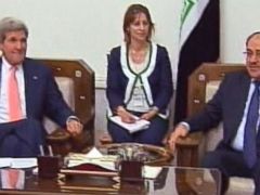 US Secretary of State John Kerry Arrives in Baghdad, Iraq