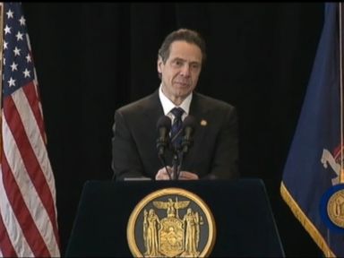 VIDEO: The New York governor talked about his ailing father's absence at his inauguration.