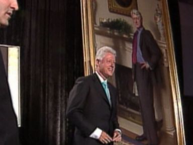 VIDEO: Portraits of the former president and first lady were unveiled on April 24, 2006.