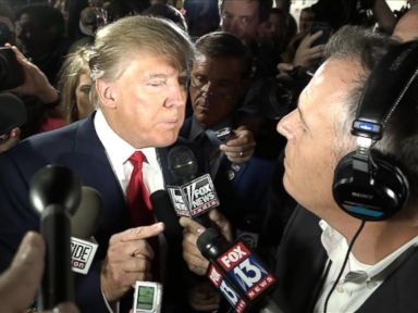 VIDEO: Here's What Happens When Donald Trump Walks Into A Debate Spin Room