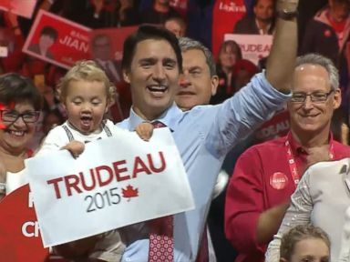 VIDEO: Justin Trudeau, 43, becomes Canada's second youngest ever prime minister. 