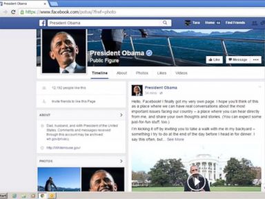 VIDEO: The president used his debut on Facebook to give a tour of the White House backyard and encourage people to protect the environment.