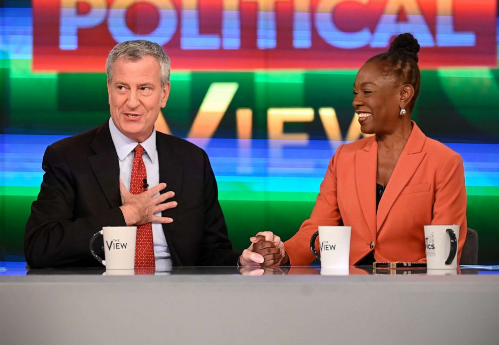 On The View Bill De Blasio Defends Biden Attacks During 2nd Democratic Debate Abc News