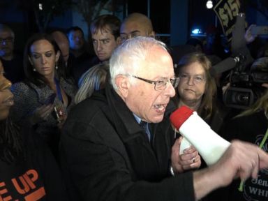 VIDEO: Bernie Sanders Gets on Megaphone, Demands Higher Wages 