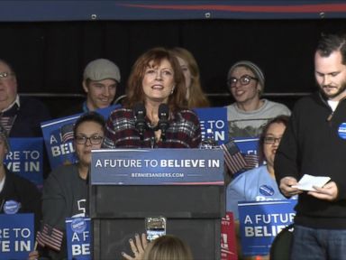 Actress Susan Sarandon Hits Campaign Trail for Bernie Sanders in Iowa